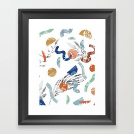 Marble nature in geometric forms I Framed Art Print