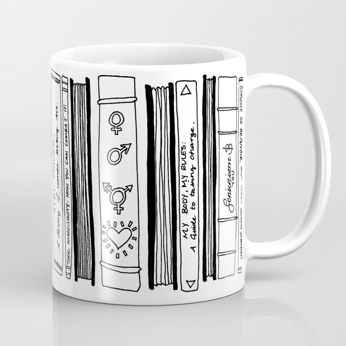 Feminist Bookshelf Mug Coffee Mug