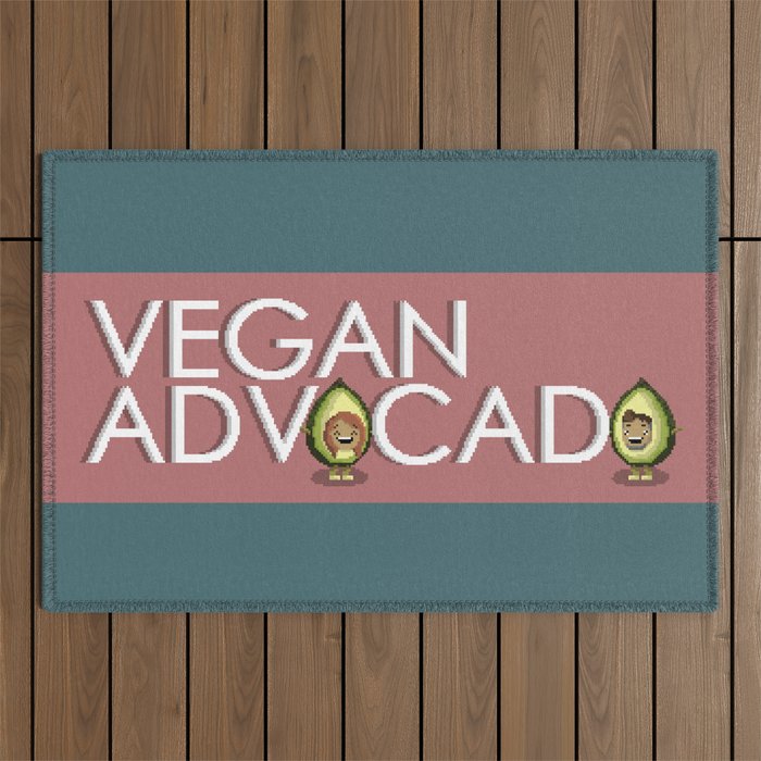 Vegan Advocado (Advocate of Veganism) Outdoor Rug