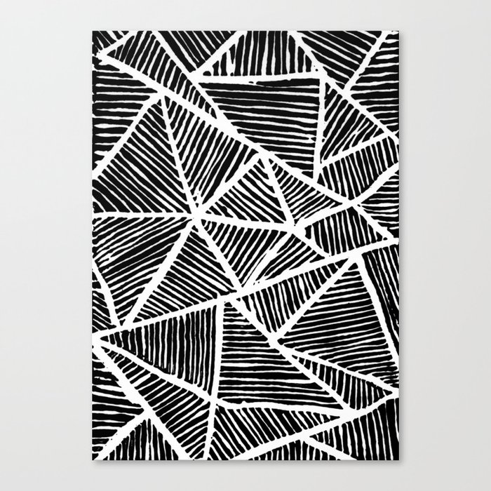 Geometry Black Lines Canvas Print