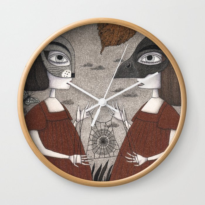 Ana and Eva (An All Hallows' Eve Tale) Wall Clock