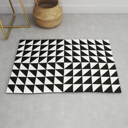 BLACK AND WHITE TRIANGULAR FLIP. Area & Throw Rug