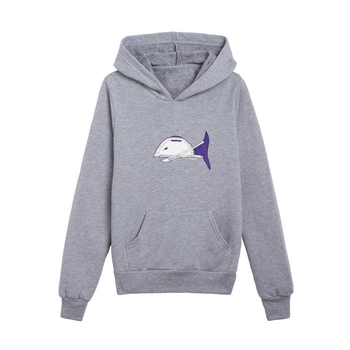 Angler Fish Created Out of a Protractor Kids Pullover Hoodie