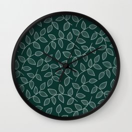 Leaves- Sansevieria Green Wall Clock