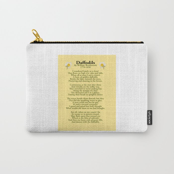 Daffodils. By William Wordsworth 1770-1850. Carry-All Pouch