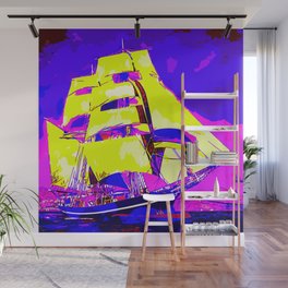 Bright Sails and Electric Blue Sky Wall Mural