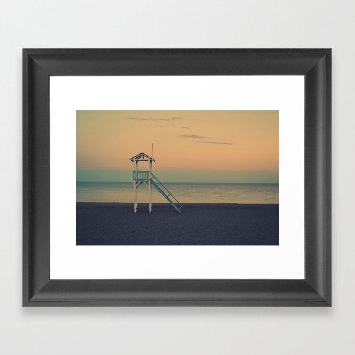 Sunset Beach Framed Art Print