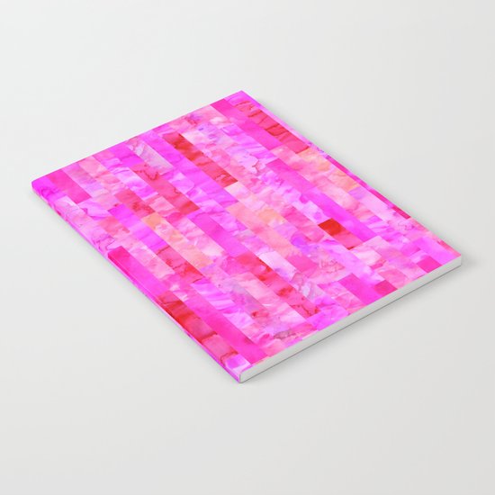 Pink Geometric Pattern Notebook