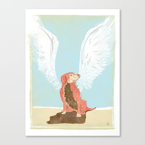 All Dogs Go to Heaven (Golden Retriever) Canvas Print
