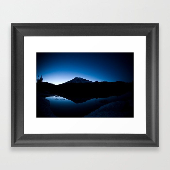 Mt Rainier @ Sunset Framed Art Print