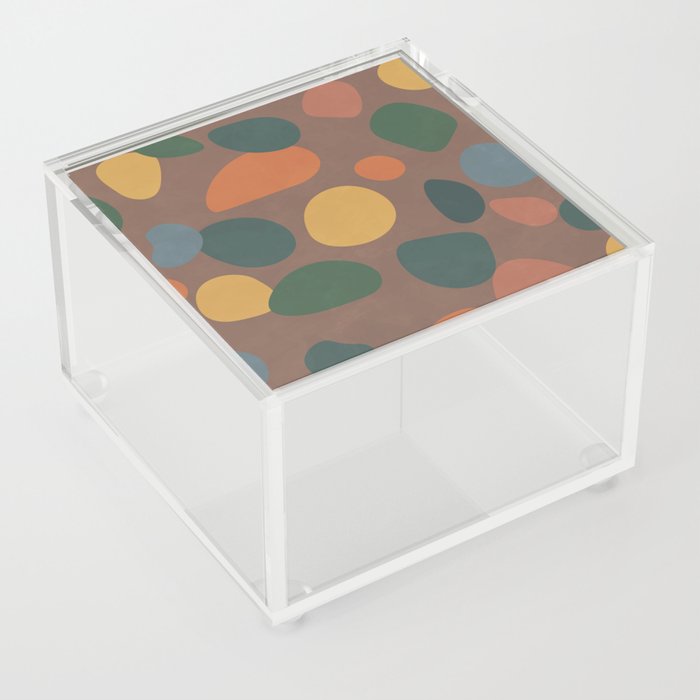 Pebbles Terrazzo - Earthy Tones Acrylic Box