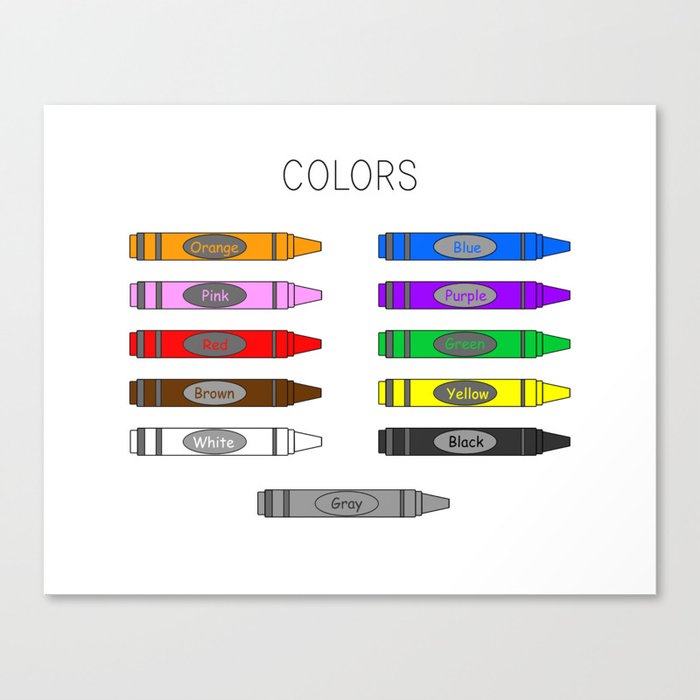 Coloring Crayon Guide Canvas Print