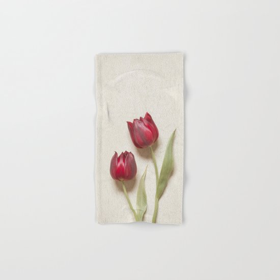 Two Red Tulips II Hand & Bath Towel
