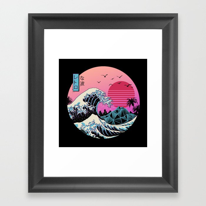 The Great Retro Wave Framed Art Print