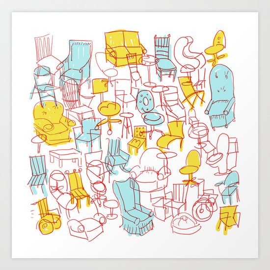 Chairs Art Print