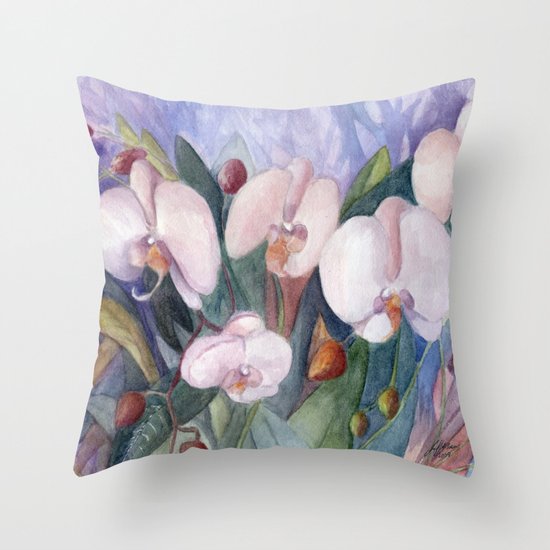 Orchid Fantasy Throw Pillow