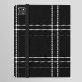 Black&White Tartan iPad Folio Case