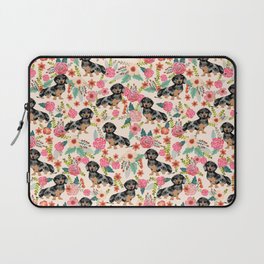 Dachshund dapple coat dog breed floral pattern must have doxie gifts dachsies Laptop Sleeve