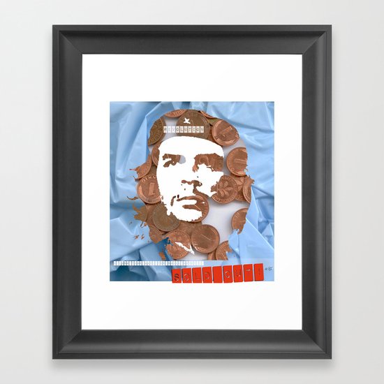 Che Guevara Collage Framed Art Print