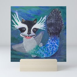 Aquatic Raccoon Mini Art Print
