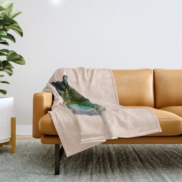 Marble Watercolor Cat Throw Blanket