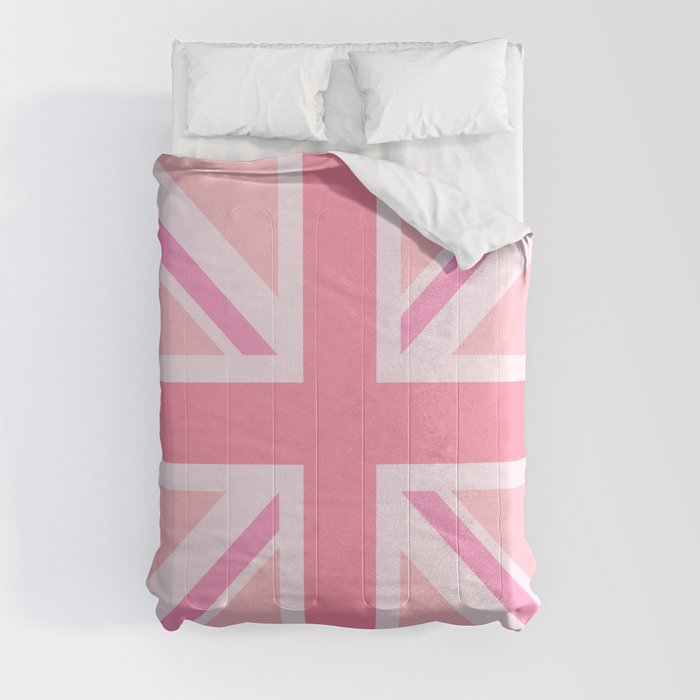 Pink Union Jack/Flag Design Comforter