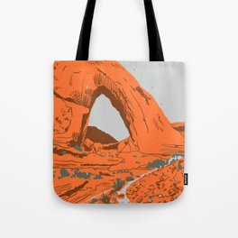 Canyon Arch Block Print Tote Bag