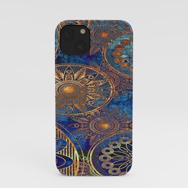 Blue gold design iPhone Case