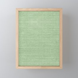 Sage Green Heritage Hand Woven Cloth Framed Mini Art Print