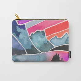 Dramatic Sky Watercolor Painting Carry-All Pouch | Reflection, Bluemountains, Alliswell, Watercolorsunrise, Painting, Watercolorsunset, Montana, Mountainart, Watercolorlandscape, Soul 