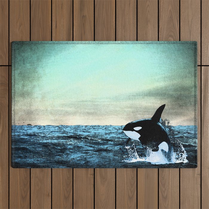 whale Outdoor Rug