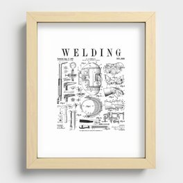 Welder Welding Mask Torch And Tools Vintage Patent Print Recessed Framed Print