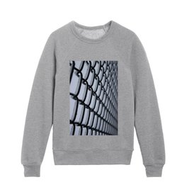 Ice Covered Chain Linked Fence Kids Crewneck