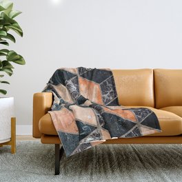 Marble Cubes Throw Blanket