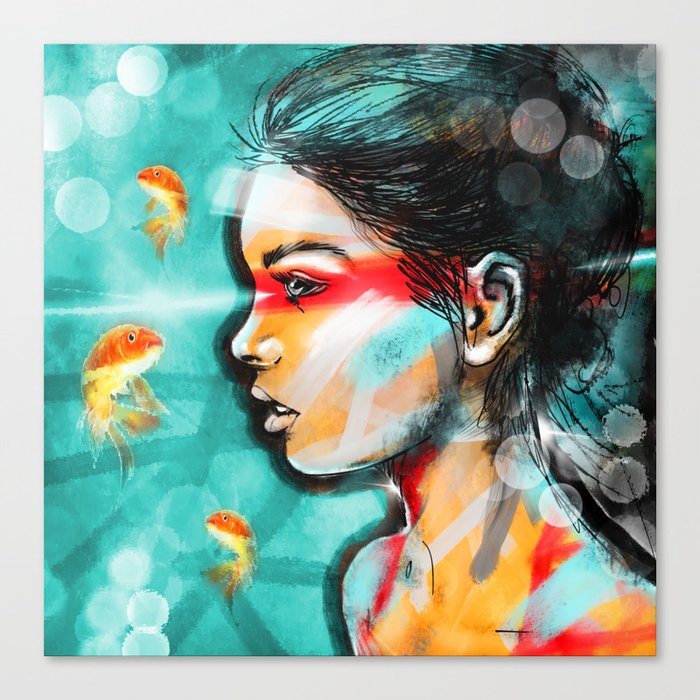Goldfish Dreaming Canvas Print