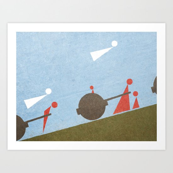 Shoulder to the Wheel Art Print