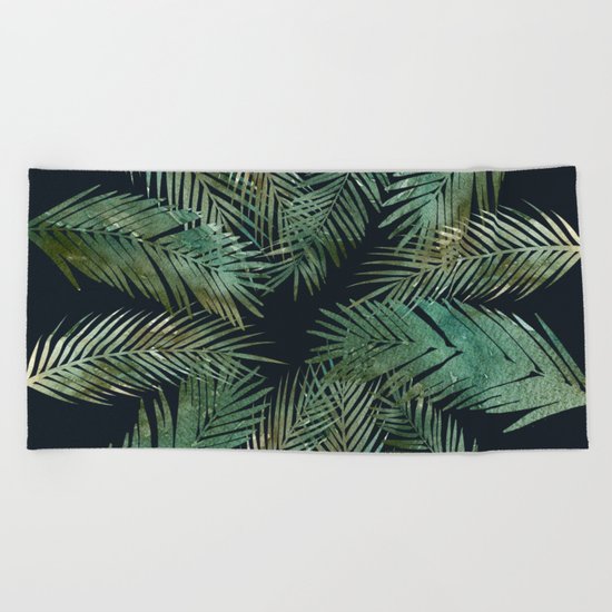 Tropica Central as night Beach Towel