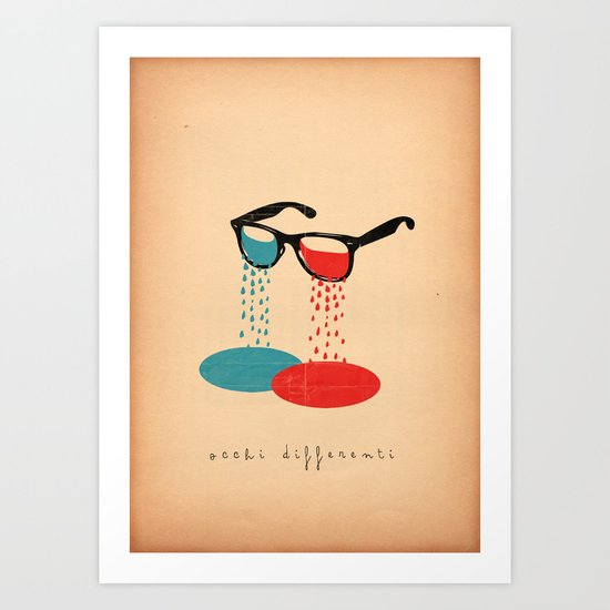 occhi differenti Art Print
