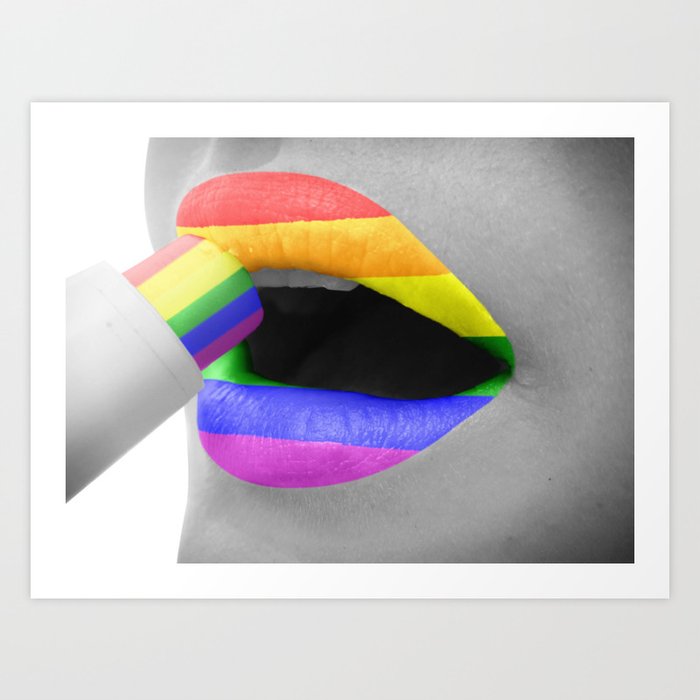 Rainbow Lipstick Art Print By Lgbt Society6