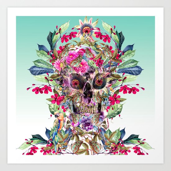Momento Mori Floral Art Print