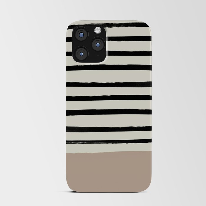 Latte & Stripes iPhone Card Case