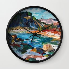 river valley Wall Clock
