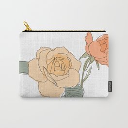 Handdrawn Roses Carry-All Pouch