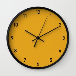 Clock numbers mustard 2 Wall Clock