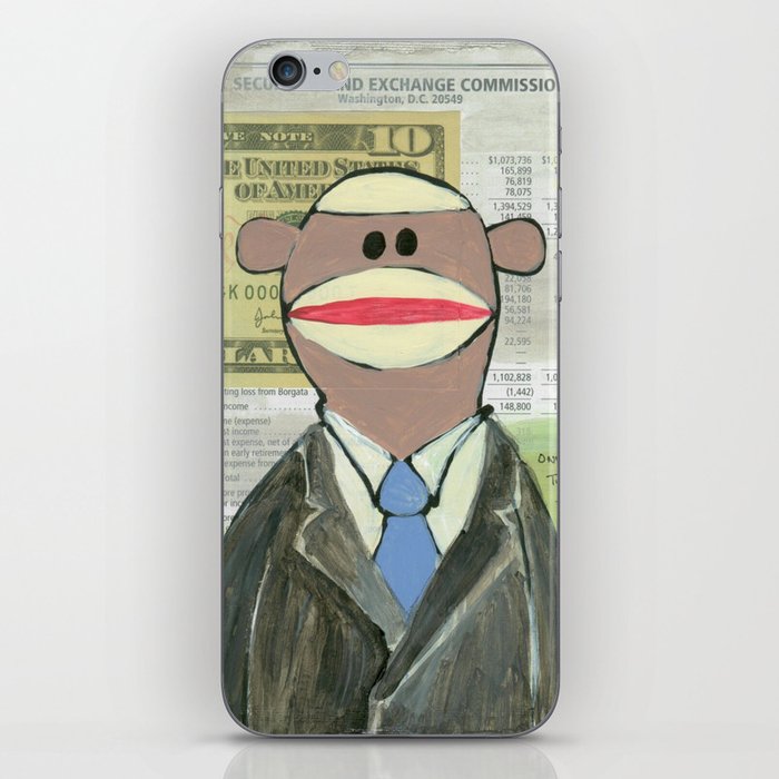 Sock Monkey 129: The Bean Counter iPhone Skin
