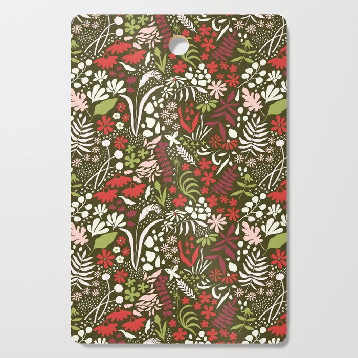 holiday floral Cutting Board