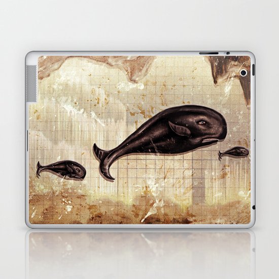 paper II :: whales/ships (red) Laptop & iPad Skin
