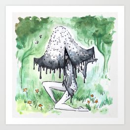 Empire of Mushrooms: Coprinopsis Atramentaria Art Print