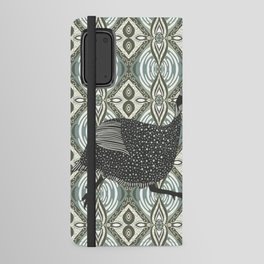 Guinea fowl from the African savannah walking on a patterned background Android Wallet Case