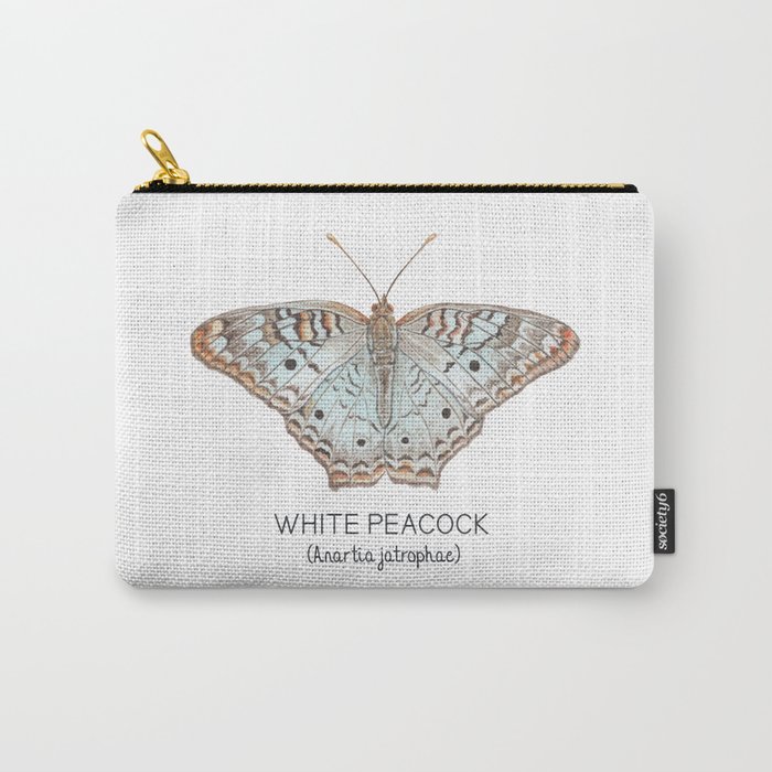 White Peacock Carry-All Pouch